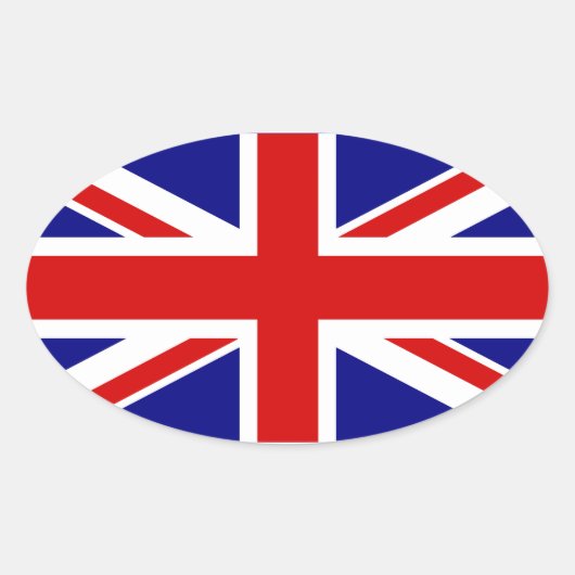 De vlag van de Unie Ovale Sticker (Voorkant)