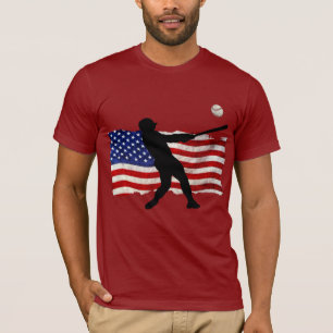 De Vlag van de V.S. van het Balspel van de Sporten T-shirt