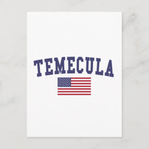 De Vlag van de V.S. van Temecula Briefkaart