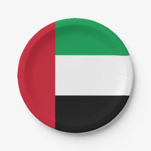 De vlag van de Verenigde Arabische Emiraten Papieren Bordje