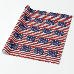 De vlag van de Verenigde Staten van Amerika Cadeaupapier