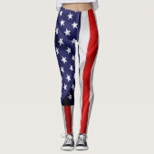 De vlag van de Verenigde Staten van Amerika Leggings (Voorkant)
