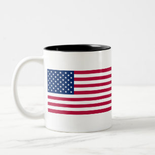 De vlag van de Verenigde Staten van Amerika Tweekleurige Koffiemok