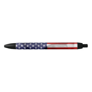 De vlag van de Verenigde Staten van Amerika Zwarte Inkt Pen