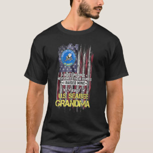 De vlag van de VS werpt ons op Seabee Veteran Gran T-shirt