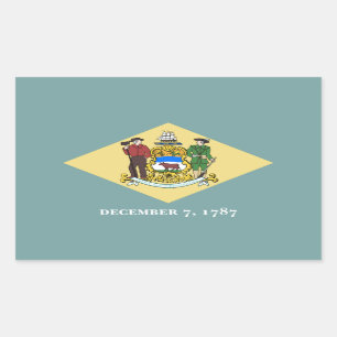 De vlag van Delaware, de vlag van Delaware Rechthoekige Sticker