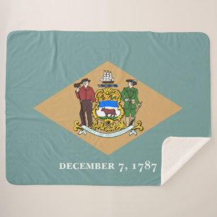 De vlag van Delaware (DE, VS) Sherpa Deken