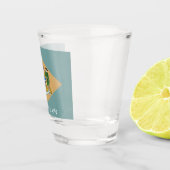 De vlag van Delaware (DE, VS) Shot Glas (Rechts)
