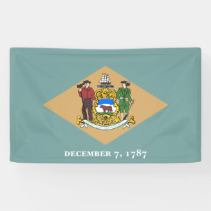 De vlag van Delaware (DE, VS) Spandoek