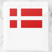 De vlag van Denemarken Rechthoekige Sticker (Tas)