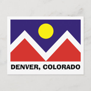 De Vlag van Denver, Colorado Briefkaart