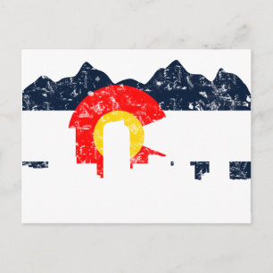 De Vlag van Denver Colorado Briefkaart