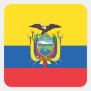 De vlag van Ecuador Vierkante Sticker