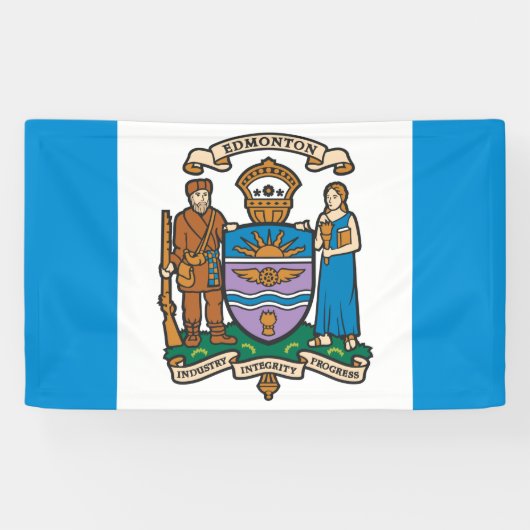 De vlag van Edmonton (Alberta, Canada) Spandoek (Horizontaal)