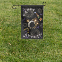 De vlag van een nieuwjaarsklok exploiteren