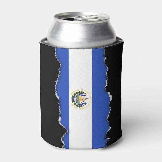 De vlag van El Salvador Blikjeskoeler (Blikje Voorkant)