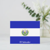 De vlag van El Salvador. Briefkaart (Staand voorkant)