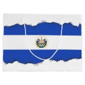 De vlag van El Salvador Large Cadeauzakje (Achterkant)