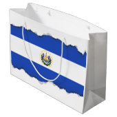 De vlag van El Salvador Large Cadeauzakje (Achterkant Gekanteld)