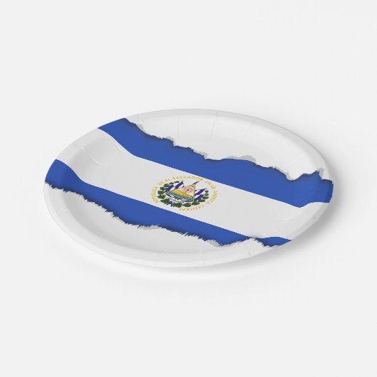 De vlag van El Salvador Papieren Bordje (Gekanteld)