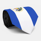 De vlag van El Salvador Stropdas (Opgerold)