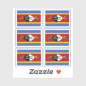 De vlag van Eswatini - een collectie Sticker (Vel)