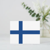 De Vlag van Finland Briefkaart (Staand voorkant)