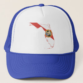 De vlag van Florida Silhouette Map Trucker Pet