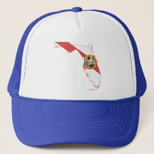 De vlag van Florida Silhouette Map Trucker Pet