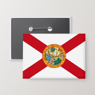 De vlag van Florida: Sunshine State of Floridians Button