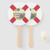 De vlag van Florida: Sunshine State of Floridians Handwaaier (Voorkant en achterkant)