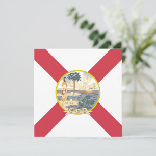 De vlag van Florida: Sunshine State of Floridians Kaart