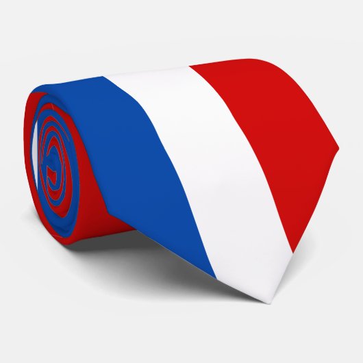 De vlag van Frankrijk Stropdas (Opgerold)