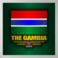 De vlag van Gambia