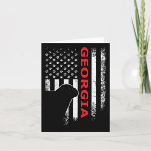 De vlag van Georgië is patriottisch. GA stijl Kaart