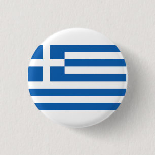 De vlag van Griekenland Ronde Button 3,2 Cm