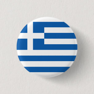 De vlag van Griekenland Ronde Button 3,2 Cm