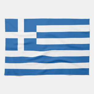 De vlag van Griekenland Theedoek