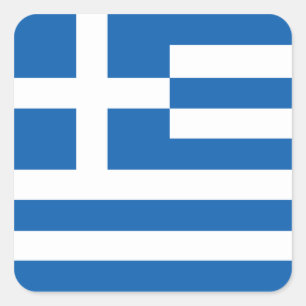 De vlag van Griekenland Vierkante Sticker