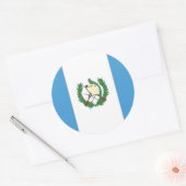 De vlag van Guatemala Ronde Sticker (Envelop)