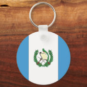 De vlag van Guatemala Sleutelhanger (Voorkant)