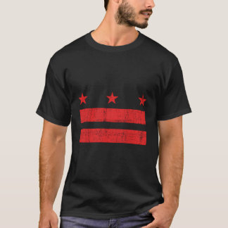 De vlag van het District of Columbia in nood - Was T-shirt