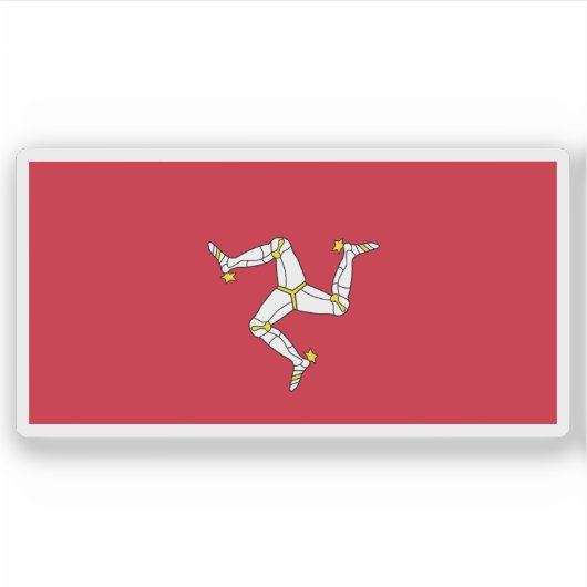 De vlag van het eiland Man Sticker (Voorkant)