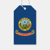 De vlag van Idaho: de Gem State, America Mountain  Cadeaulabel (Achterkant)