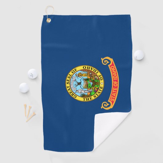 De vlag van Idaho: de Gem State, America Mountain Golfhanddoek (Insitu)