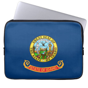 De vlag van Idaho: de Gem State, America Mountain Laptop Sleeve