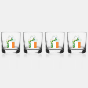 De vlag van Ierland invullen Whisky Glas