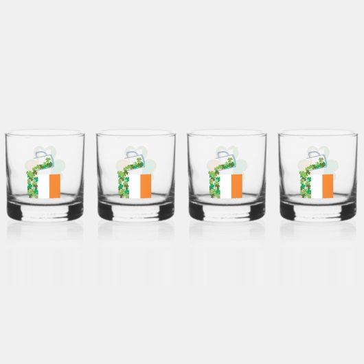 De vlag van Ierland invullen Whisky Glas (Voorkant)