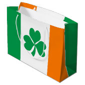 De vlag van Ierland Shamrock Groot Cadeauzakje (Achterkant Gekanteld)