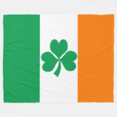 De vlag van Ierland Shamrock Large Fleece Deken (Voorkant (Horizontaal))